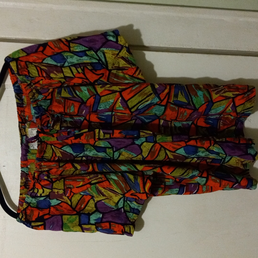 EUC Play Clothing Company-Pinky, Blouse, M, Orange, lime, purple & turquoise